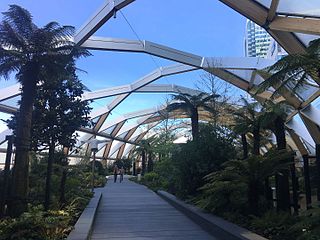 Jardin sur le toit de Canary Wharf Crossrail Place