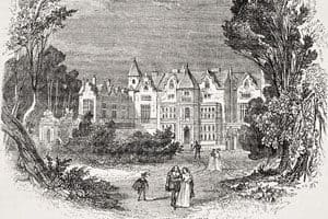 Holland House, Kensington, années 1880, tirée de Old England's Worthies de Lord Brougham