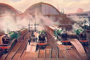 1024px-Morgenverkehr von King's Cross (CJ Allen, Steel Highway, 1928)